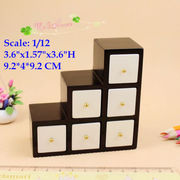 1:12 Dollhouse miniature Wood furniture black and white brief ladder